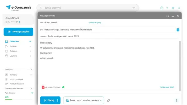 Skrzynka eDoręczenia Certum